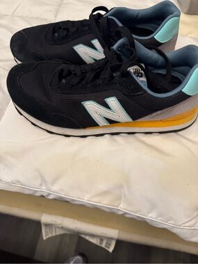 New Balance Kids' Black, Aqua & Yellow Runner Sneakers